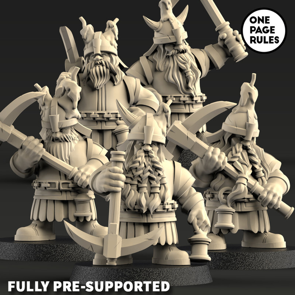 Grand Alliance Order Kharadron Overlords Hammerers 1 шт. миниатюра для dnd, днд, pathfinder, фентези, Настольная игра, НРИ, Варгейм, РПГ