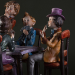 Винтаж: Фарфоровая мануфактура Capodimonte «Картежники»