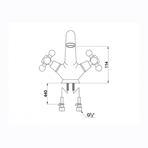 Смеситель для раковины Timo Nelson 1911F antique