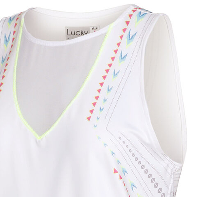 Женская теннисная майка Lucky in Love Arrow Stripe Tank Top Women - White