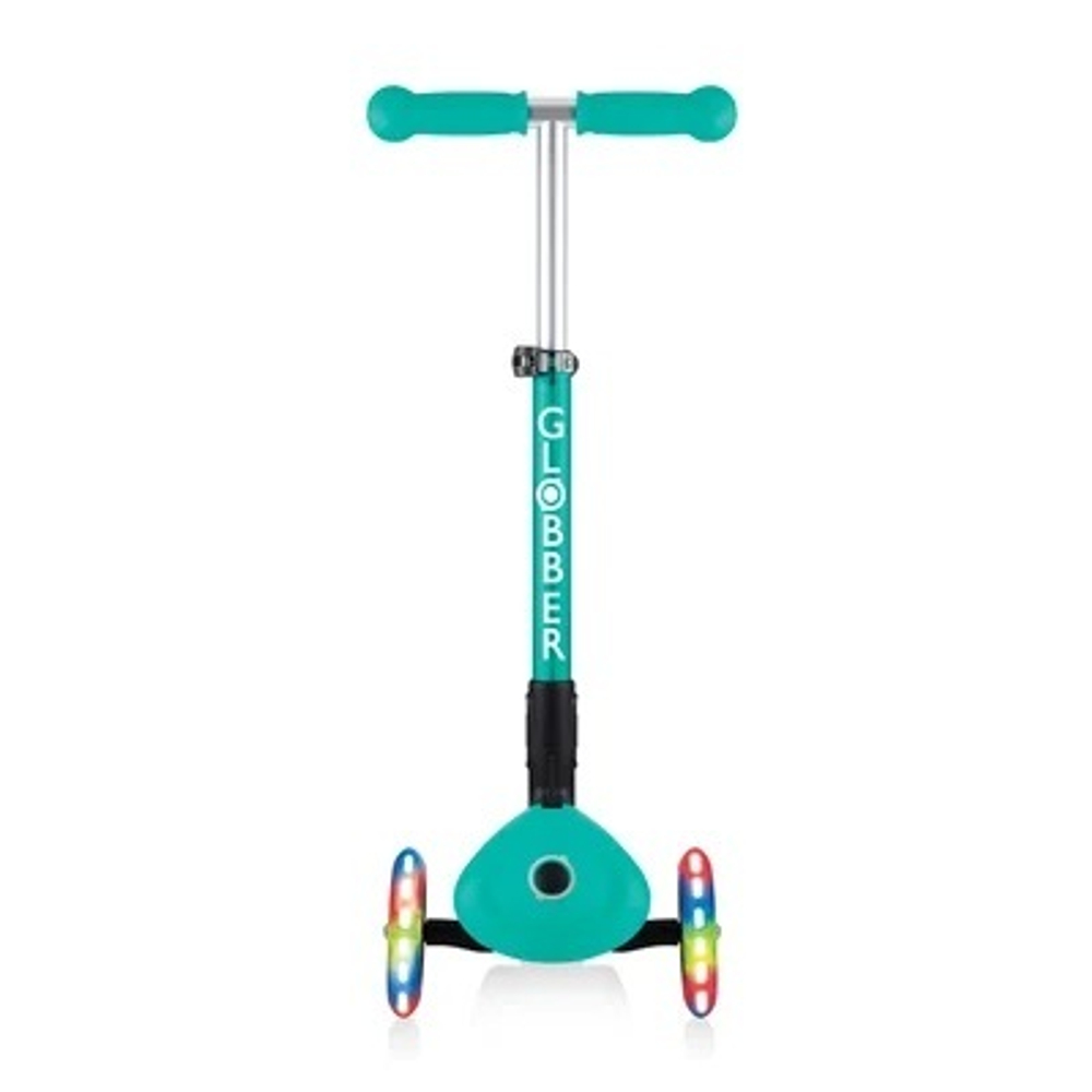 Самокат Globber Junior Foldable Lights зеленый