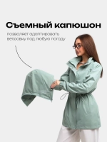 Ветровка с капюшоном удлиненная