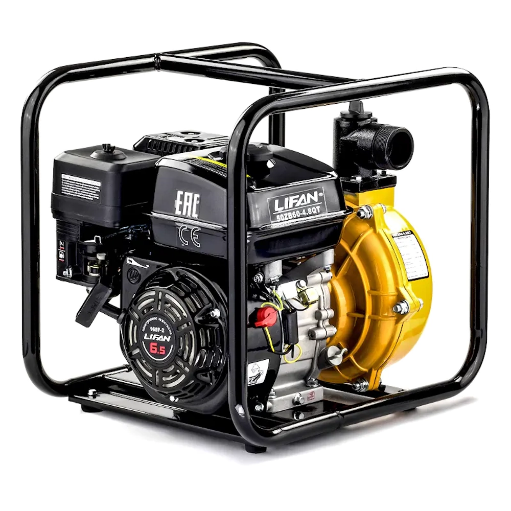Lifan 40ZB60-4,8QT мотопомпа бензиновая 6.5 л.с, 800 л/мин, диаметр 40 мм, 00-00002778