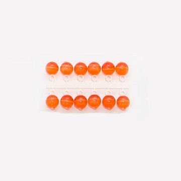 Подвес-серьга МИКРО-БИС КОШАЧИЙ ГЛАЗ оранж. 4мм К 6шт.