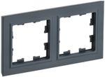 BRITE Рамка 2-местная РУ-2-БрГ графит IEK