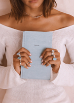 Кольцо «Дуо» с аквамарином и белым топазом