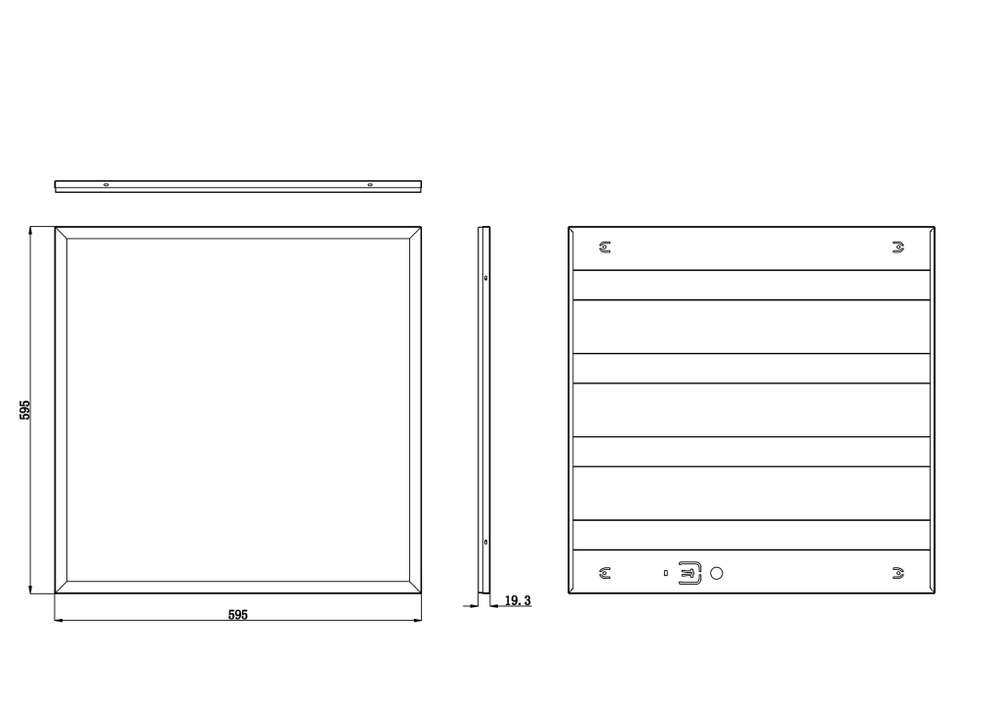 Светильник LED-панель ДВО/ДПО 48Вт 4000К 4200Лм призма IP40 595х595х19 SPO-6 ЭРА Б0026954