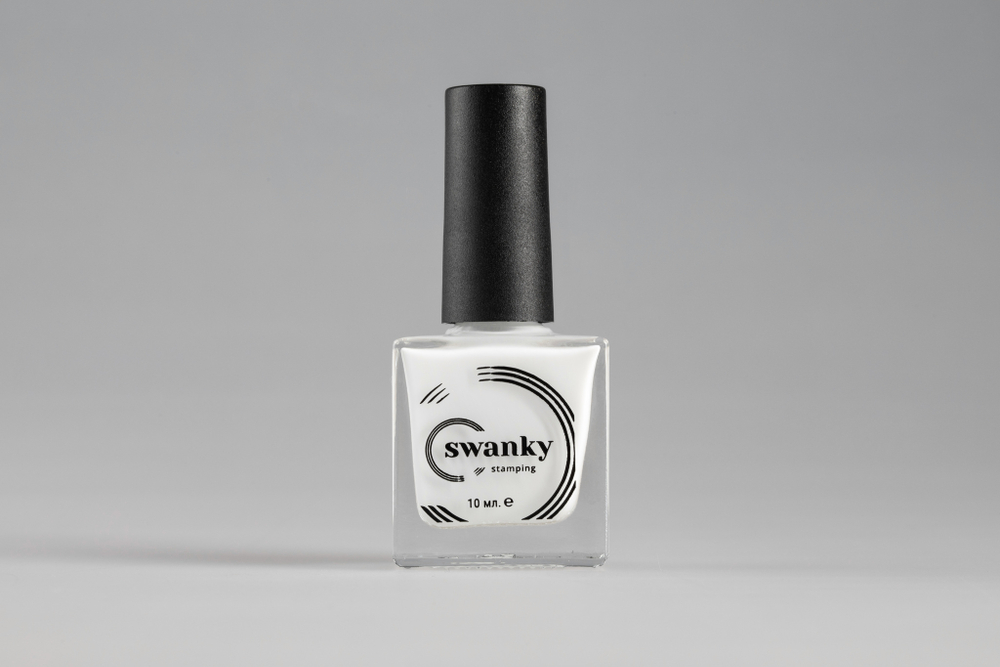 Лак для стемпинга Swanky Stamping №002, белый, 10 мл.