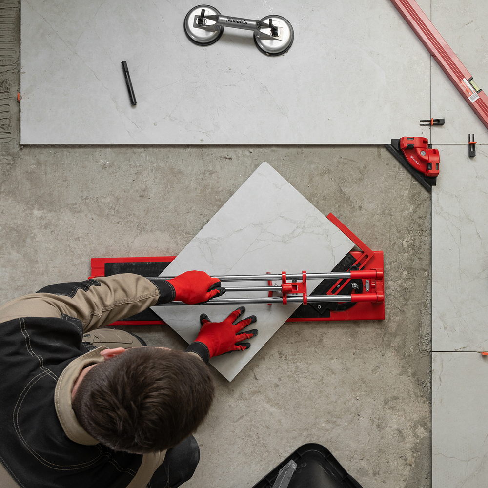 Плиткорез 600 х 16 мм, "Балеринка", поворотный металлический угольник MTX