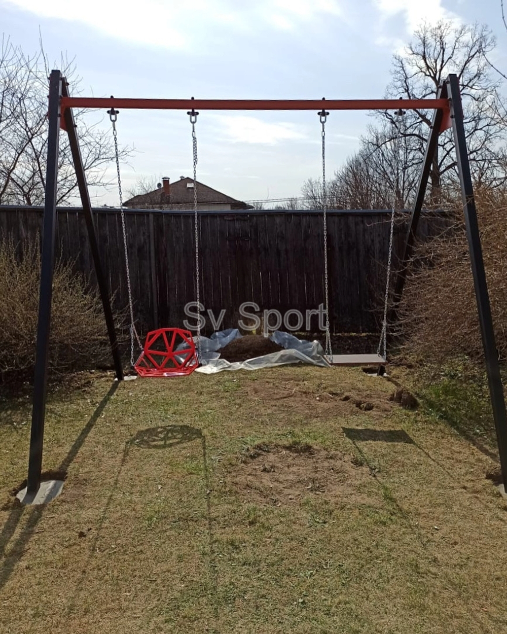 Монтаж уличных качелей Sv Sport