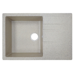 Кухонная мойка AZARIO Rio 750x505x185 искусственный мрамор, с "крылом", сифон в комплекте, цвет песочный (CS00105228)