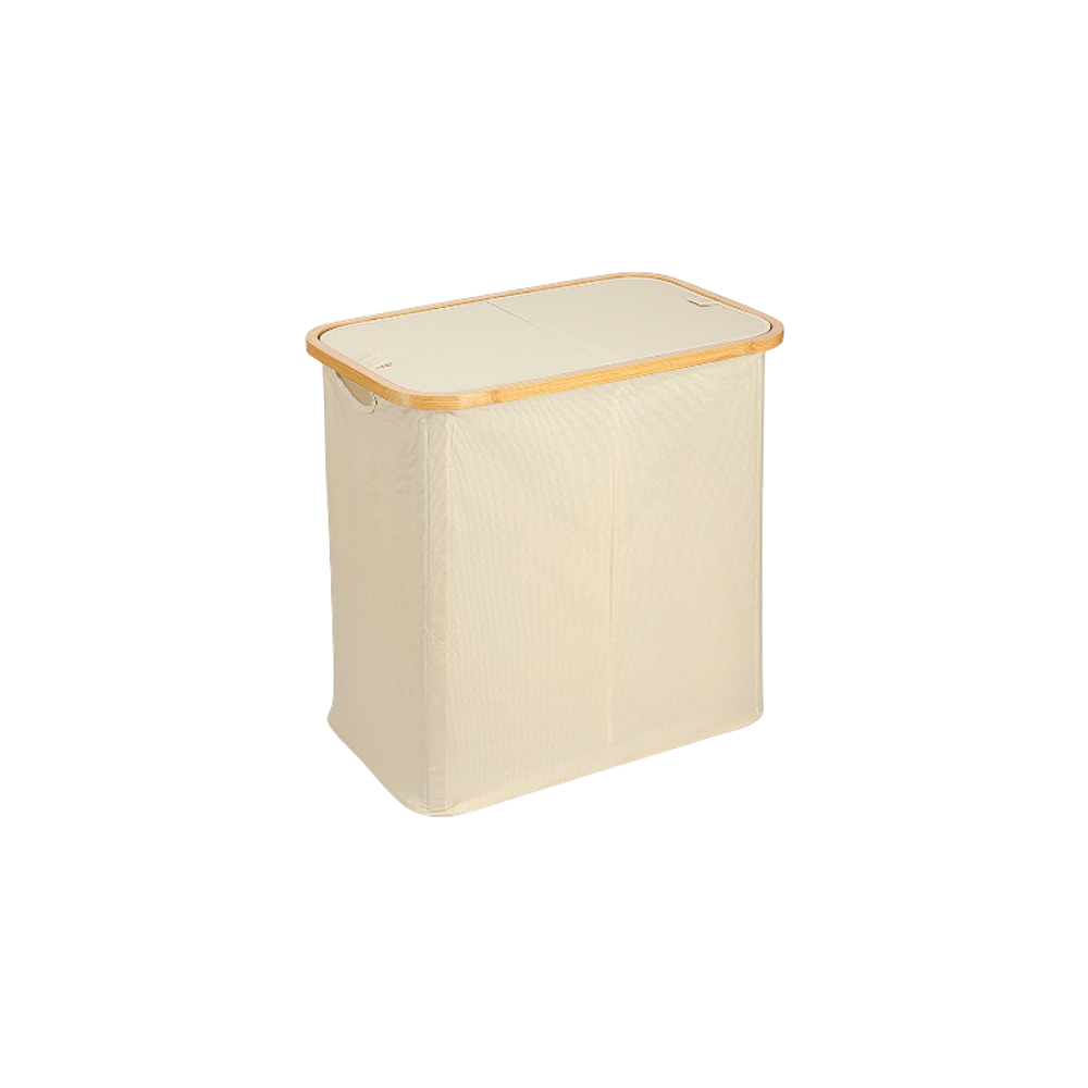 Корзина для белья с двумя отделениями Neat Twin, 53,5х33х53 см, молочная