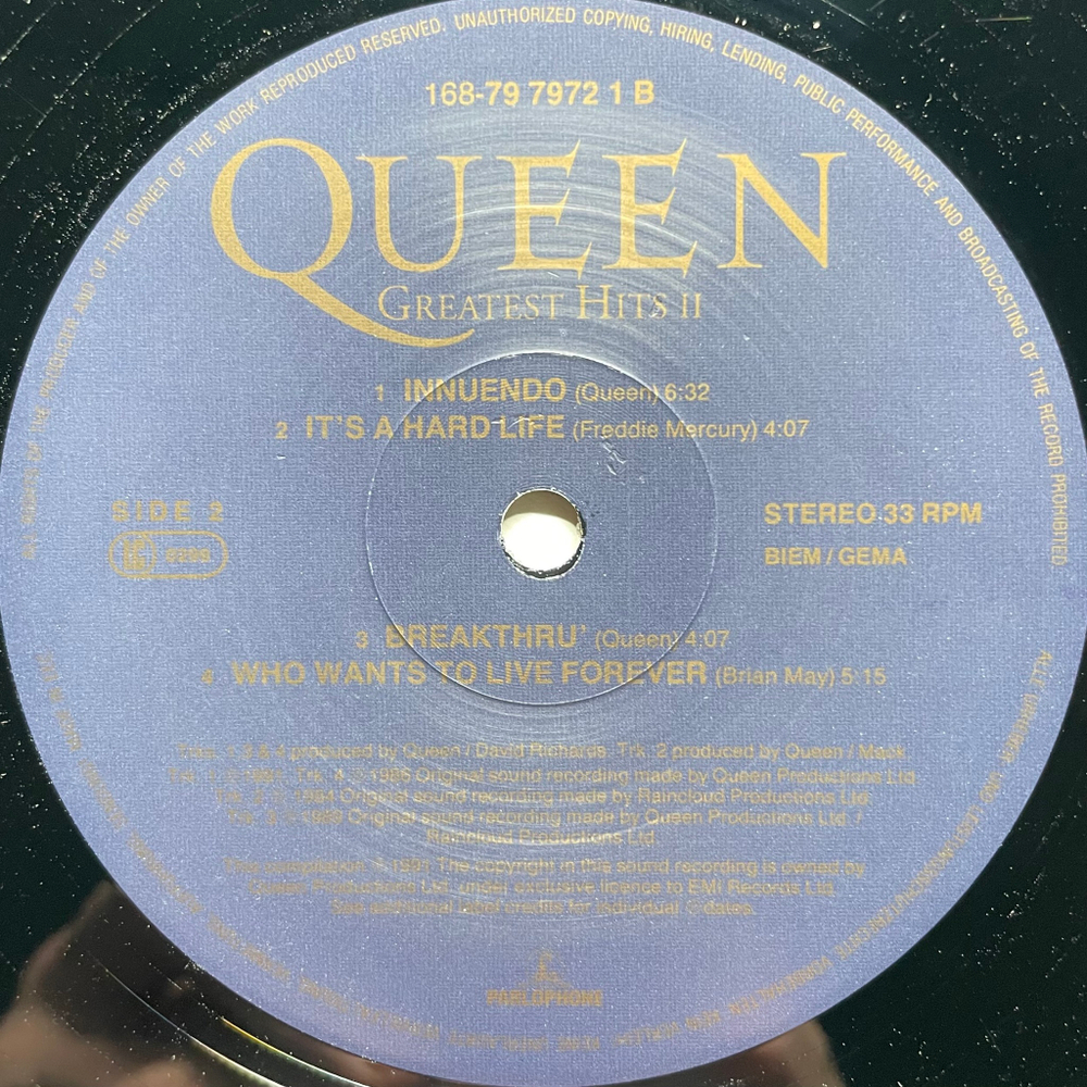 Queen ‎– Greatest Hits II 2LP (Европа 1991г.)