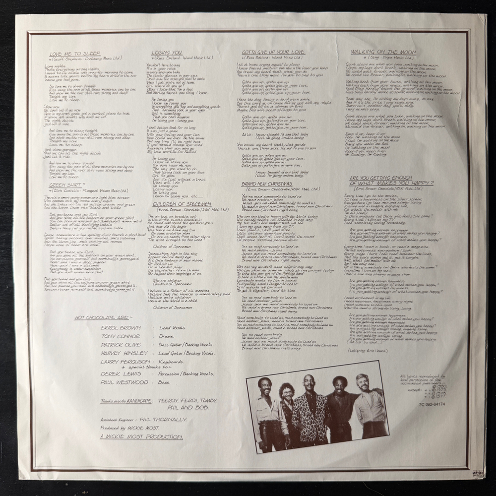 Hot Chocolate ‎– Class (Швеция 1980г.) Т