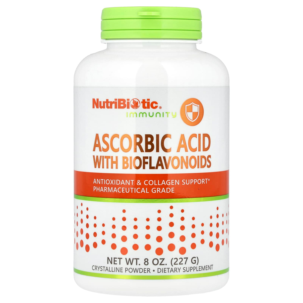 NutriBiotic, Immunity, аскорбиновая кислота с биофлавоноидами, кристаллический порошок, 227 г (8 унций)