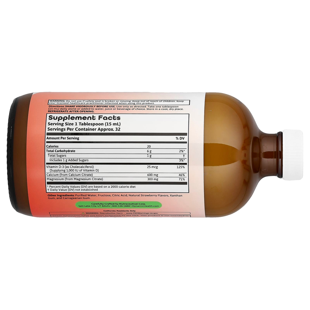 LifeTime Vitamins, добавка для поддержки здоровья костей, со вкусом клубники, 473 мл (16 жидк. унций)