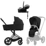 Коляска Cybex Priam IV Matt Black complete Cloud G Stone Grey Plus Base G 4 в 1 Sepia Black