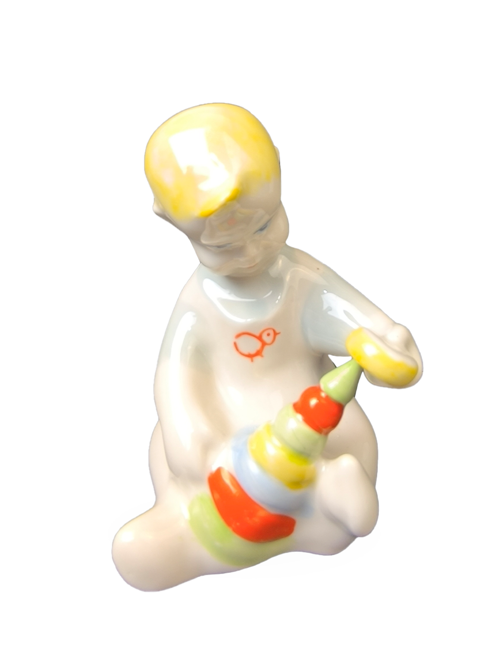 Фарфоровая статуэтка "Мальчик с пирамидкой" Городница