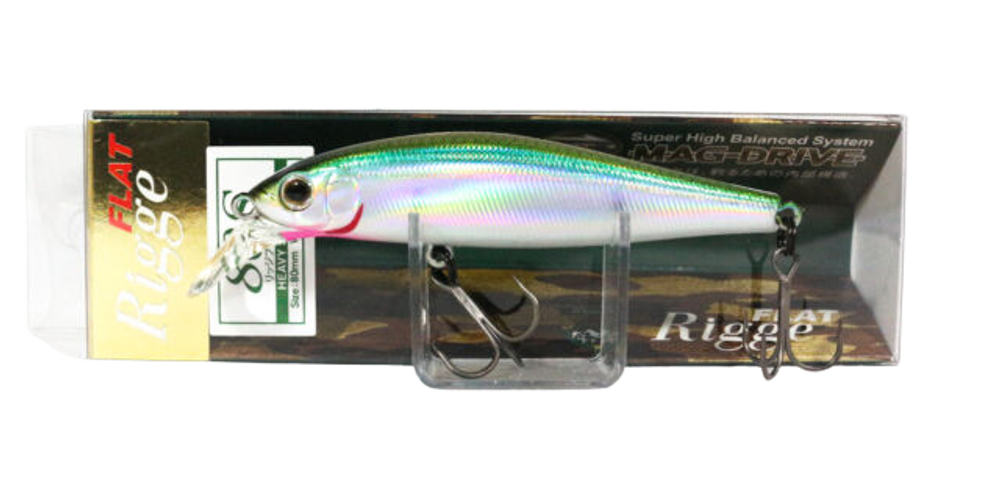 Воблер ZipBaits Rigge Flat 80S 975 Wakasagi H Glow Belly