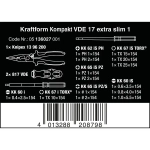 Набор отвёрток Kraftform Kompakt VDE 17 extra slim 1, 16 предметов WERA 05136027001