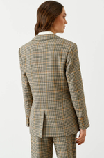 1808 Жакет женский (пепельно-бежевый клетка 2)