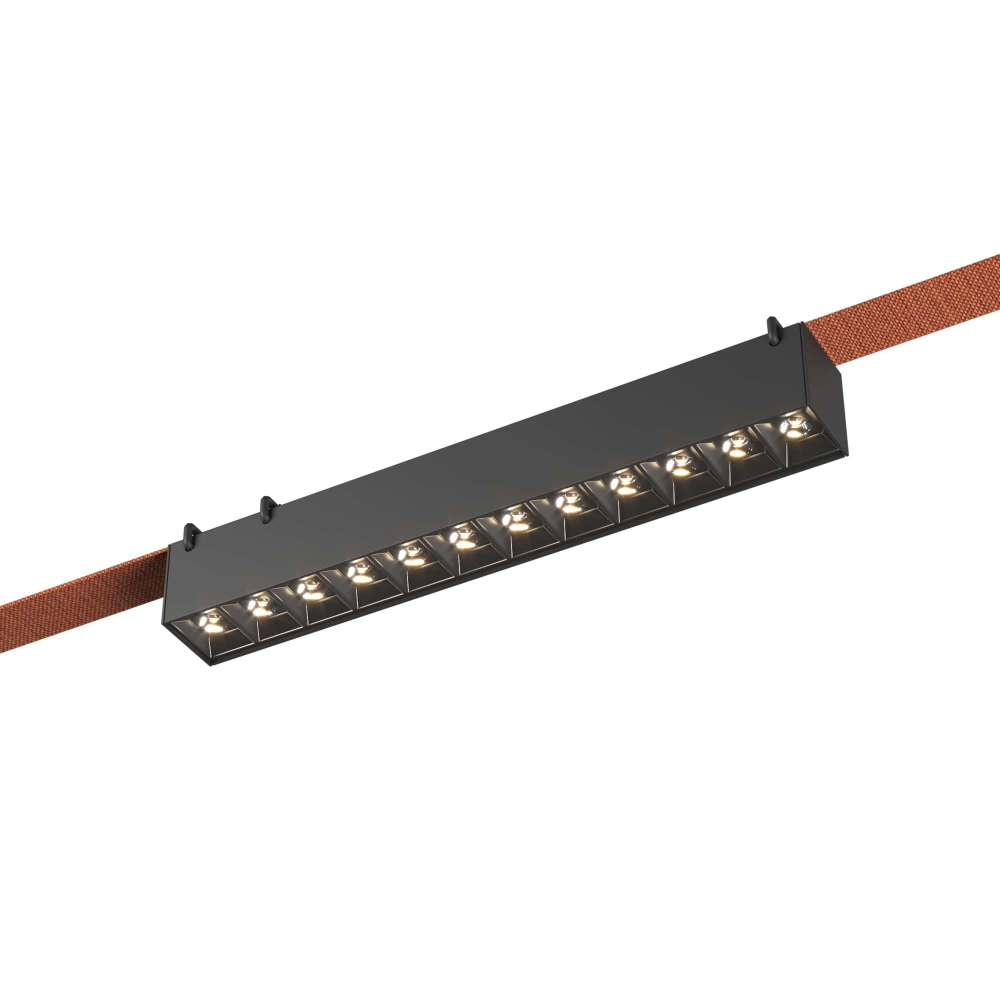 Светильник встраиваемый трековый, черный, BAND, LED, 12
