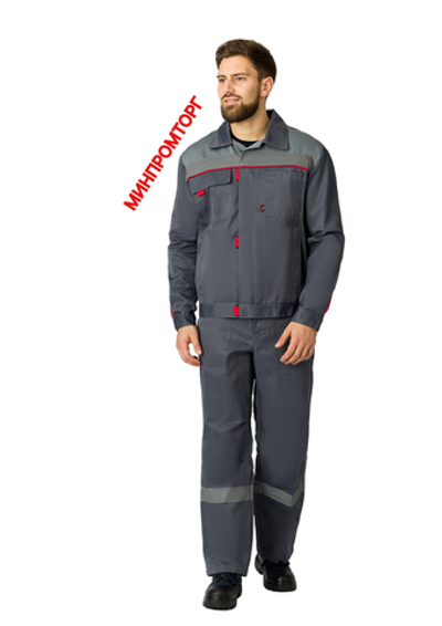 Костюм Фаворит-2 СОП (тк.Смесовая,210) п/к, т.серый/серый
