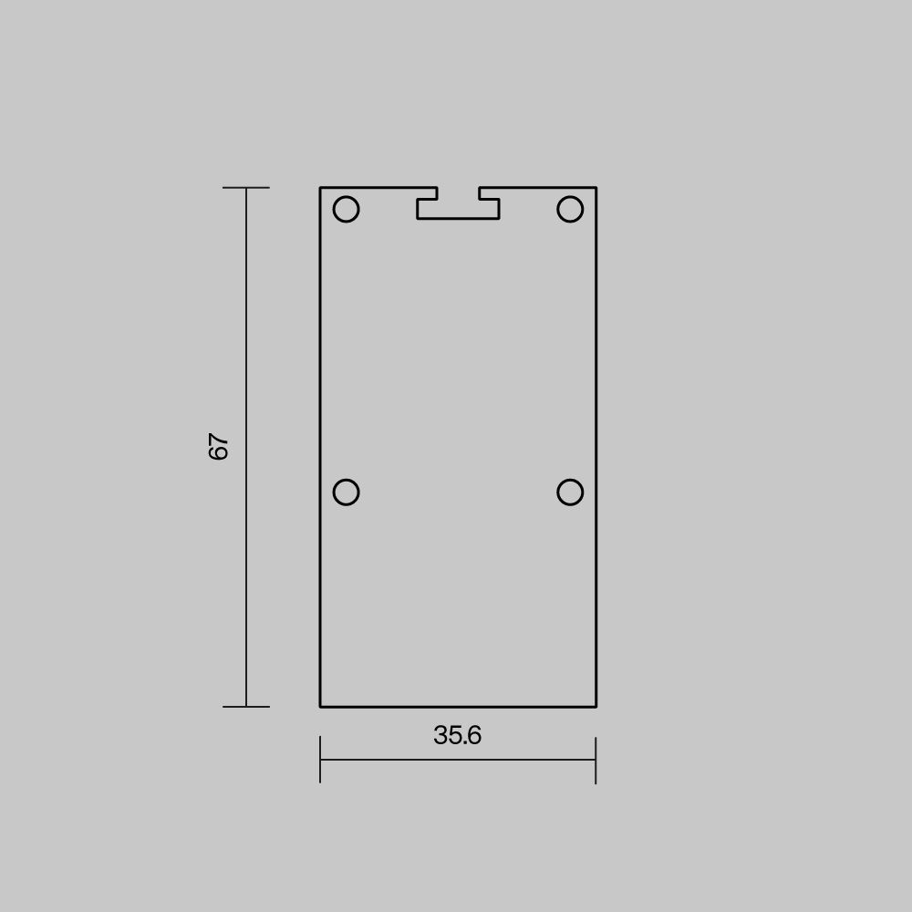 Комплект заглушек (для профиля 35×66) 2 шт., Maytoni ALM-3566-EC 642079