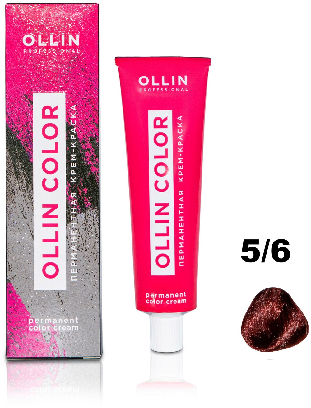 OLLIN COLOR 5/6 светлый шатен красный 100 мл Перманентная крем-краска для волос