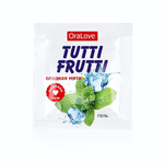 Саше гель-смазки Tutti-frutti со вкусом мяты - 4 гр.
