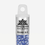 Японский бисер TOHO Round 8/0 (№33), с внутренним серебрением, прозрачный