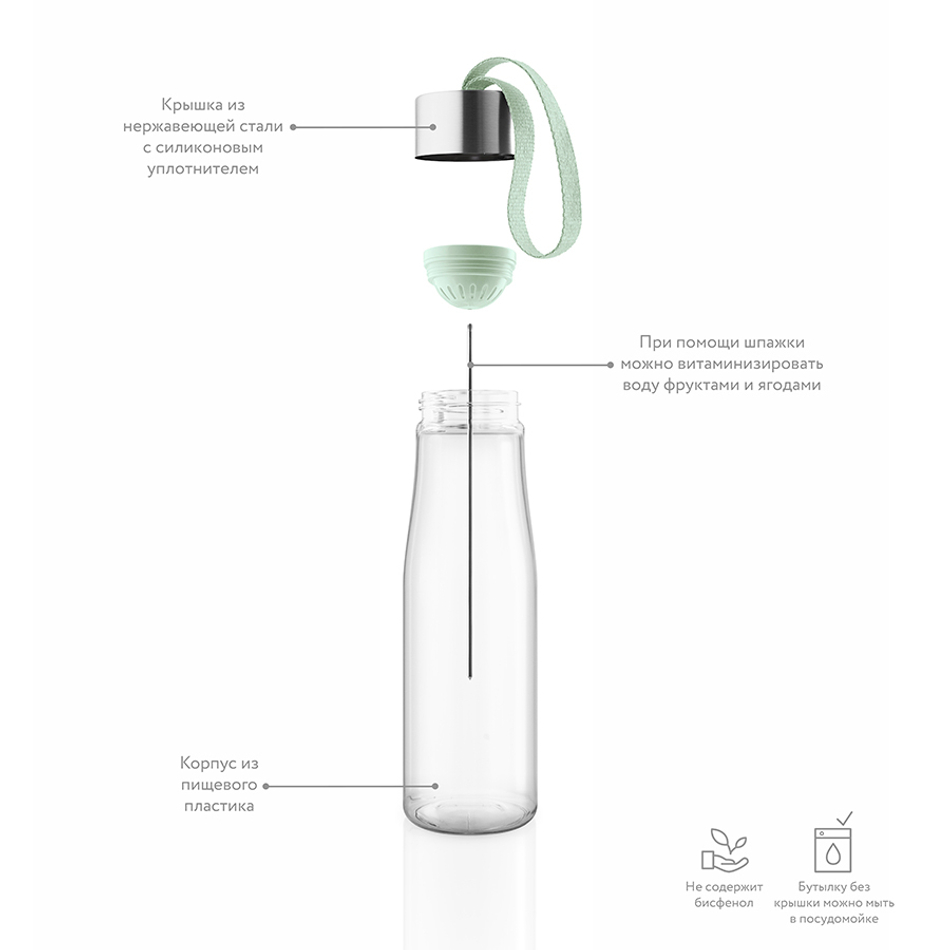 Бутылка для воды MyFlavour 750 мл эвкалиптовая, Eva Solo