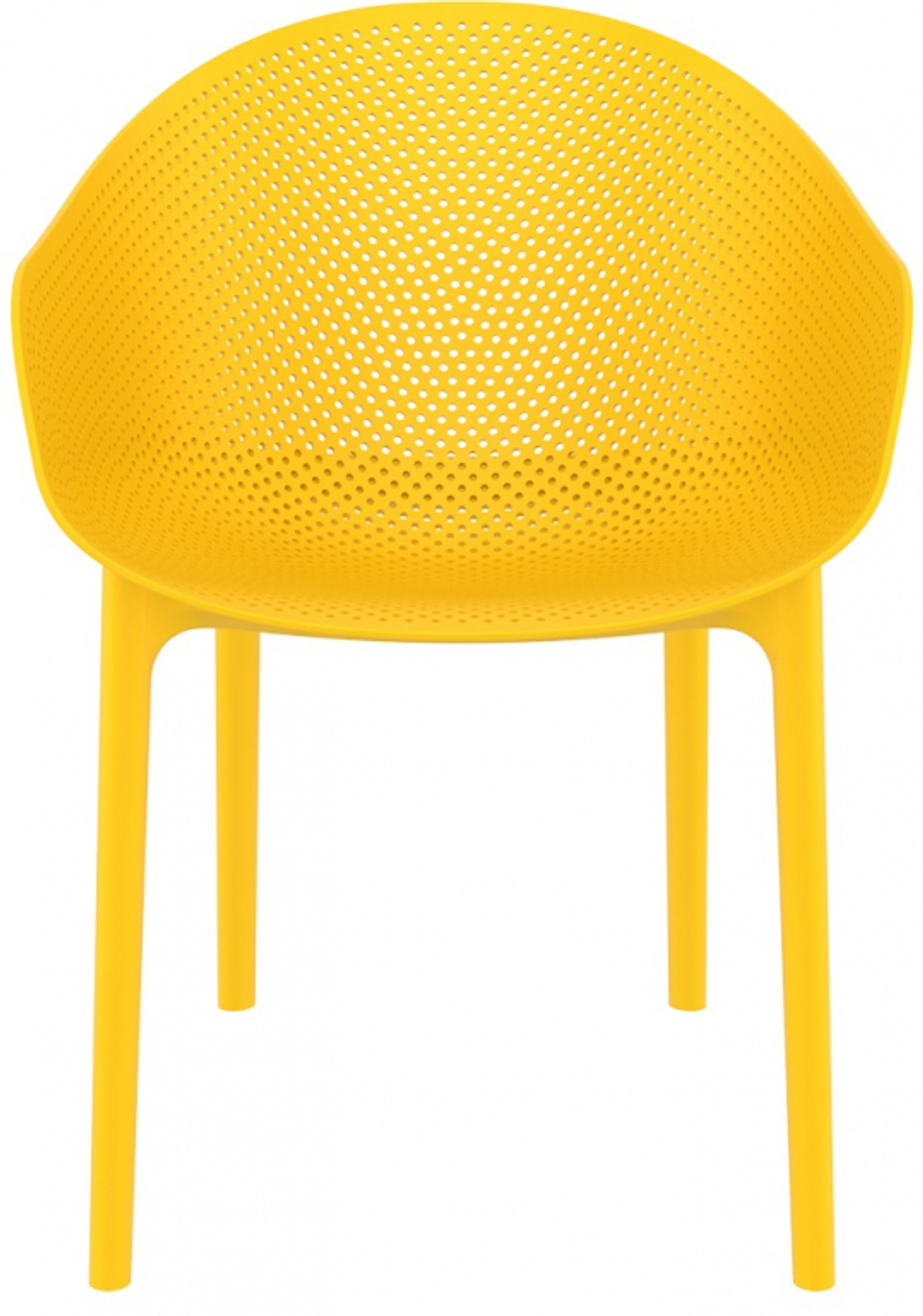 Кресло пластиковое, Siesta Contract Sky, желтый