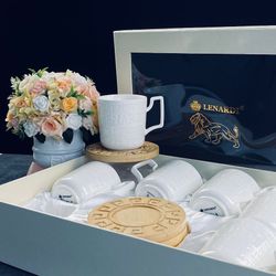 Lenardi 140-111 Кофейный набор 12пр. 200мл BAMBOO в под.уп.(х8)Фарфор