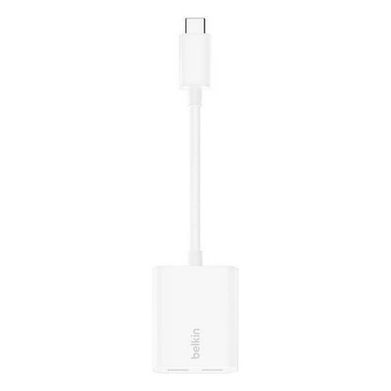 Адаптер Belkin RockStar USB Type-C для аудио и зарядки (F7U081btWH) White