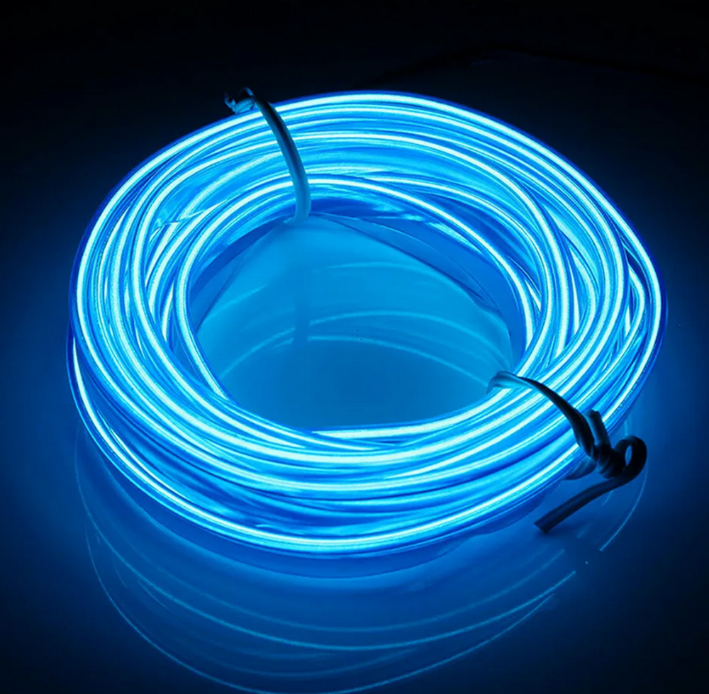 Гибкий Неон LED NEON FLEX 8x16мм.-20м. 220v Blue + шнур