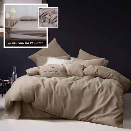 КПБ Однотонный Сатин на резинке CSR028