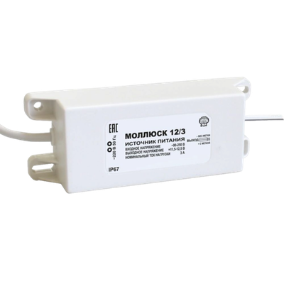 Моллюск 12/3 Источник питания для скрытой установки, 12В 3А