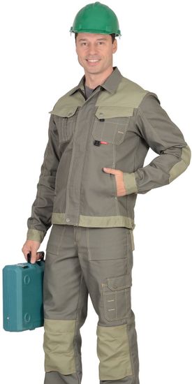 Куртка "Сириус-Вест-Ворк" (оливковый/с.оливковый) укор.