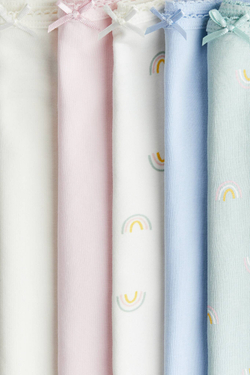 H&M Набор из пяти хлопковых топов без рукавов, светло-зеленый