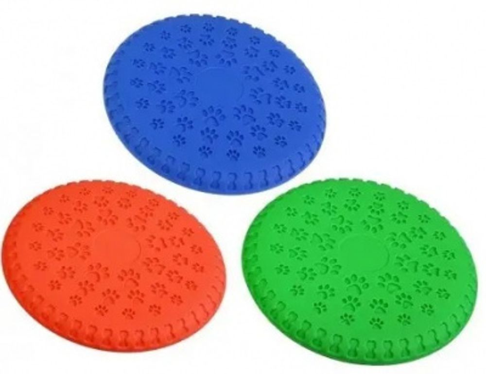 Игрушка NUNBELL для собак Тарелка Фрисби d=23см h=2.5см, термопластичная резина, 208г микс (19034-0360)