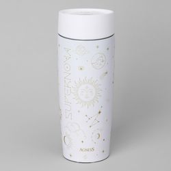 ТЕРМОКРУЖКА AGNESS "SUPERNOVA WHITE" 360МЛ, КОЛБА НЕРЖ.СТАЛЬ 18/10