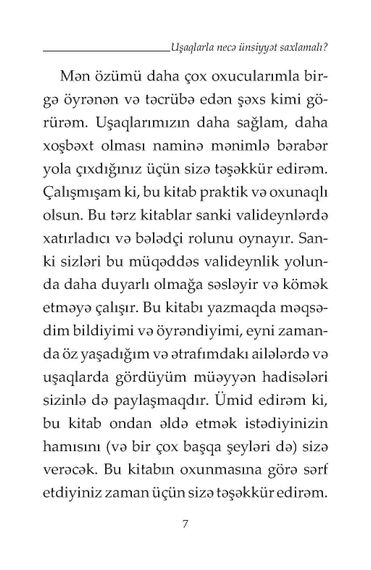 Uşaqla necə ünsiyyət saxlamalı