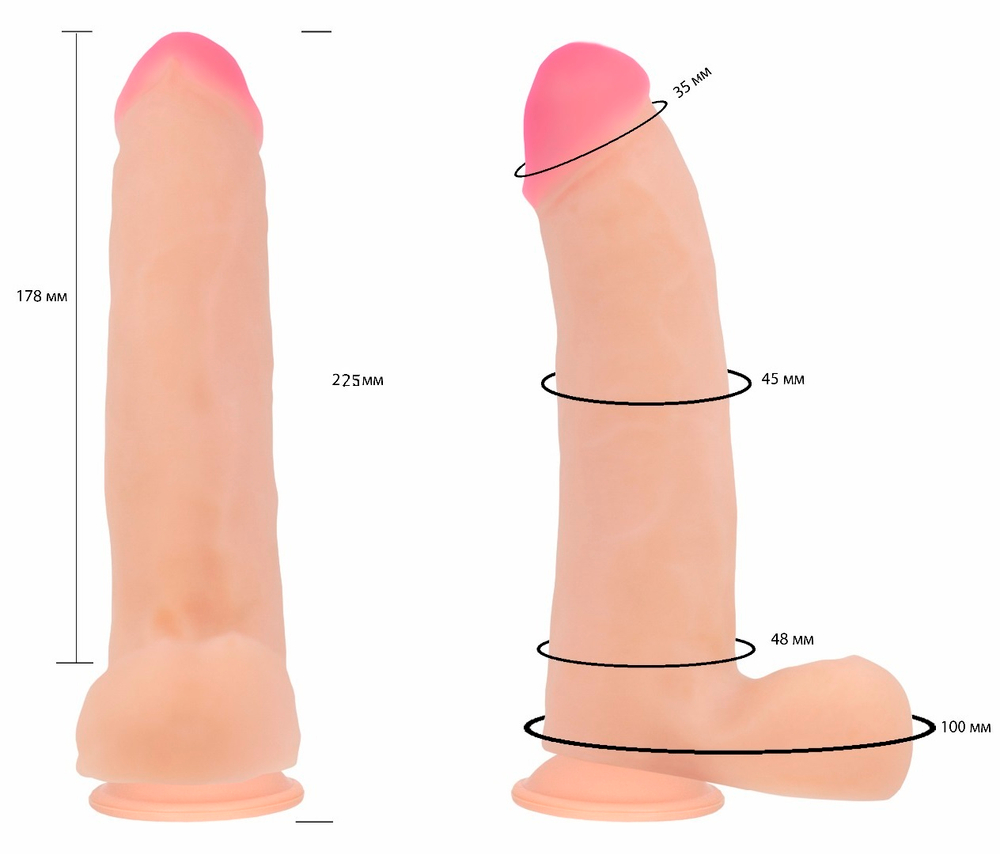 Фаллоимитатор реалистик Android Long киберкожа 22,5 см