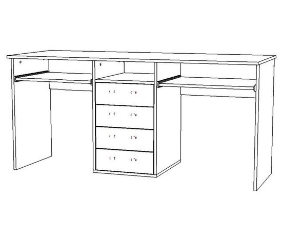 Стол АОСТА /1800*750*600/ анкор белый / ирис