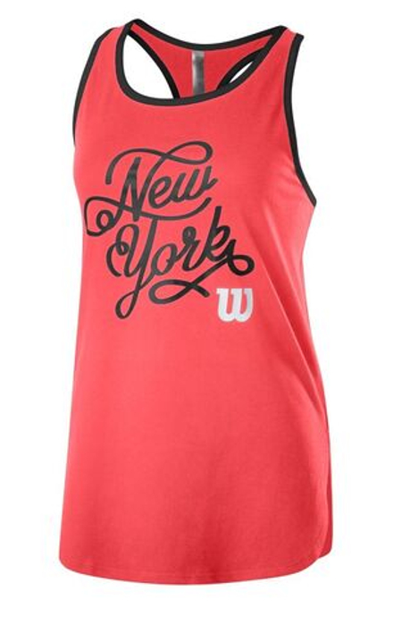 Топ теннисный Wilson New York City Calligra Tech Tank W - fiery coral