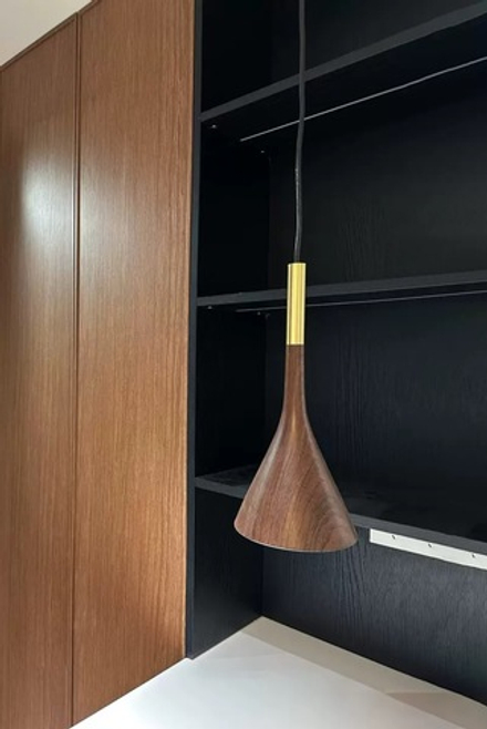 Pendant design lamp Aplomb by Foscarini (wood )