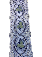 кружево на органзе вышивка шелк/хлопок/ (Франция) ш-7 см цена за 1м