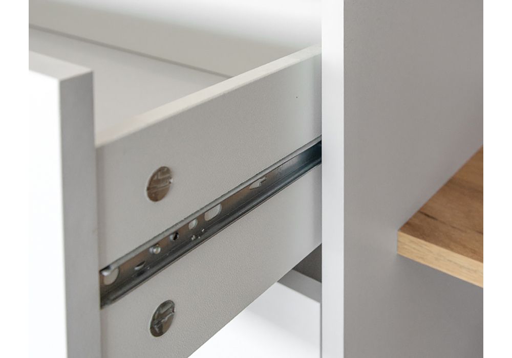 Модульная гостиная Бэль белый премиум / дуб золотой craft комплектация 1