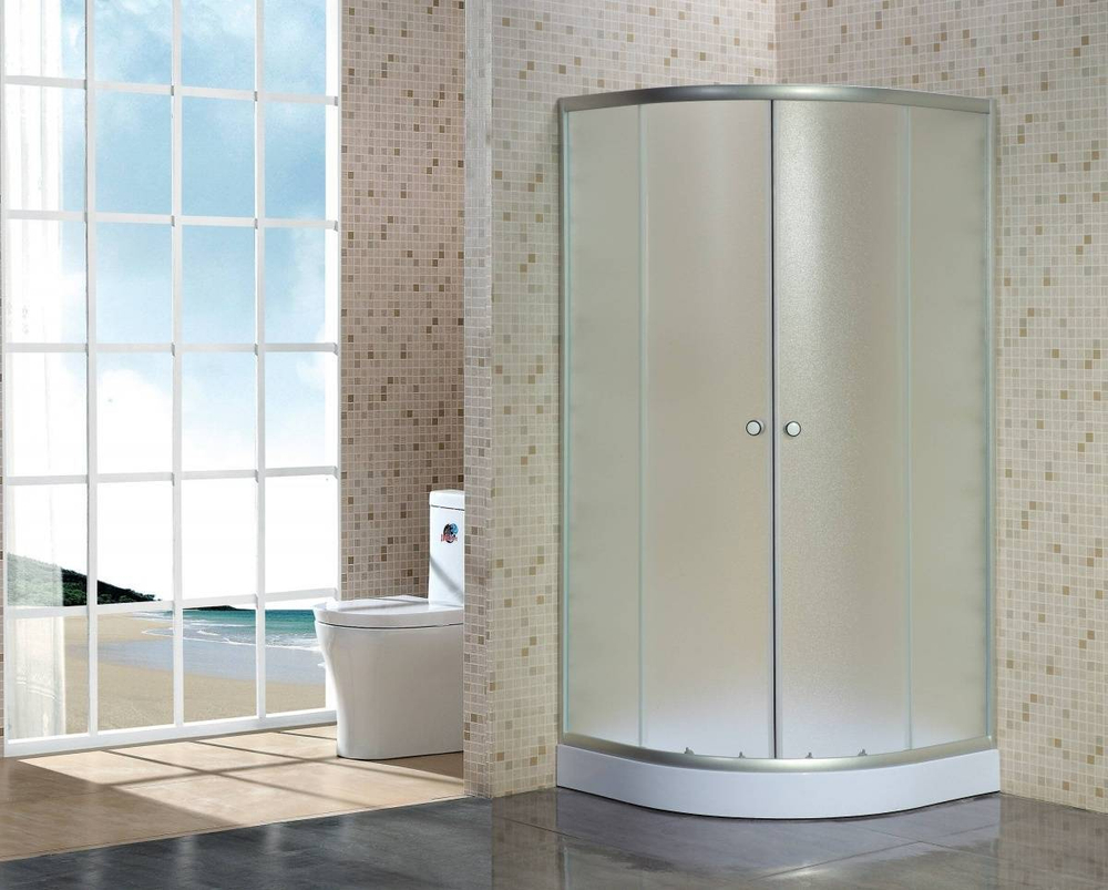 Душевой уголок NG-007-14(900*900*1950)низкий поддон(13см),стекло МАТОВОЕ (2 места)